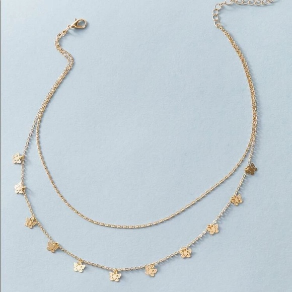 • Briar • Layered Butterfly Charm Necklace - Picture 2 of 4